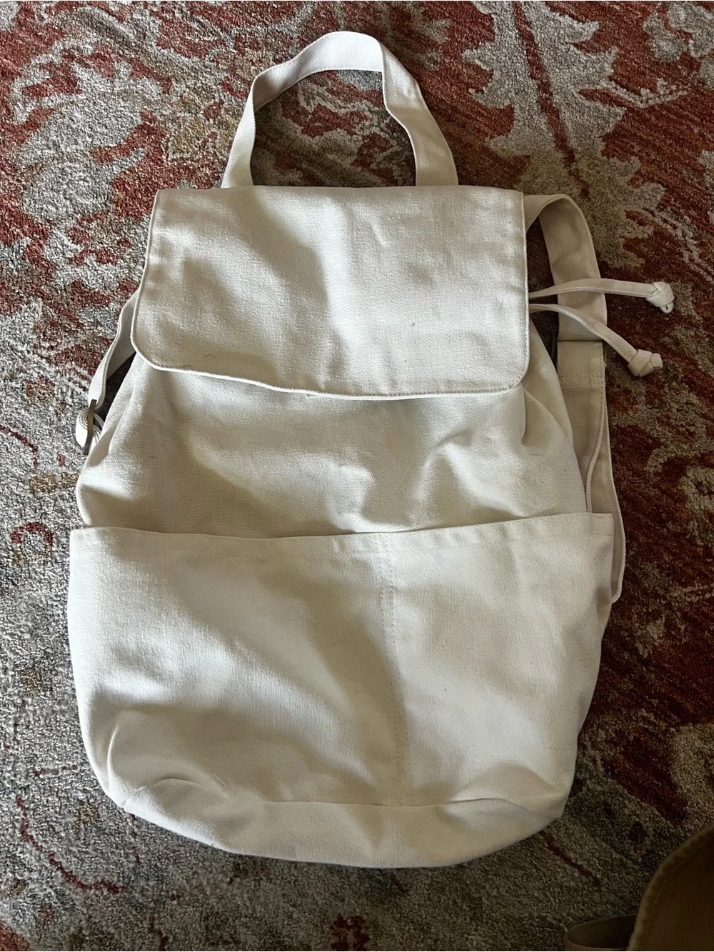MAUDE THE LABEL Canvas Convertible Backpack - white
